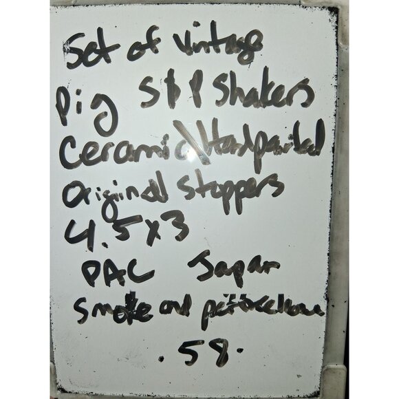 Vintage Pig Salt & Pepper Shakers Set - Picture 9 of 9